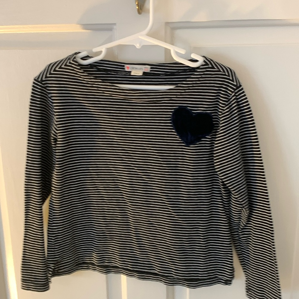 Crewcuts black and white striped Tshirt.  Size: 4-5.